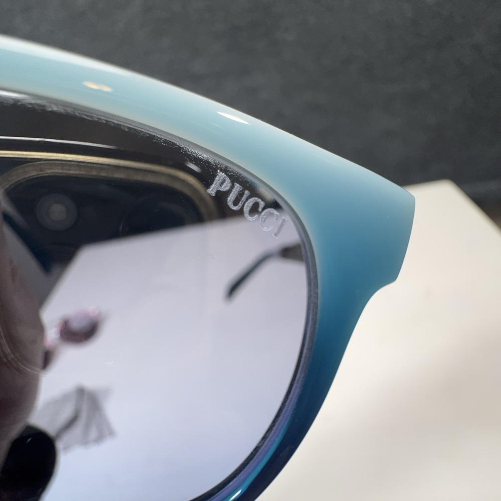 Emilio Pucci EP 186W Blue Gradient Sunglasses Italy Designer Statement - Picture 6 of 12